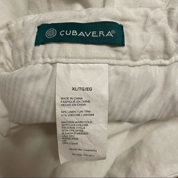 Cubavera ~ White Linen Pants ~ size XL ~ perfect for summer - Picture 6 of 8